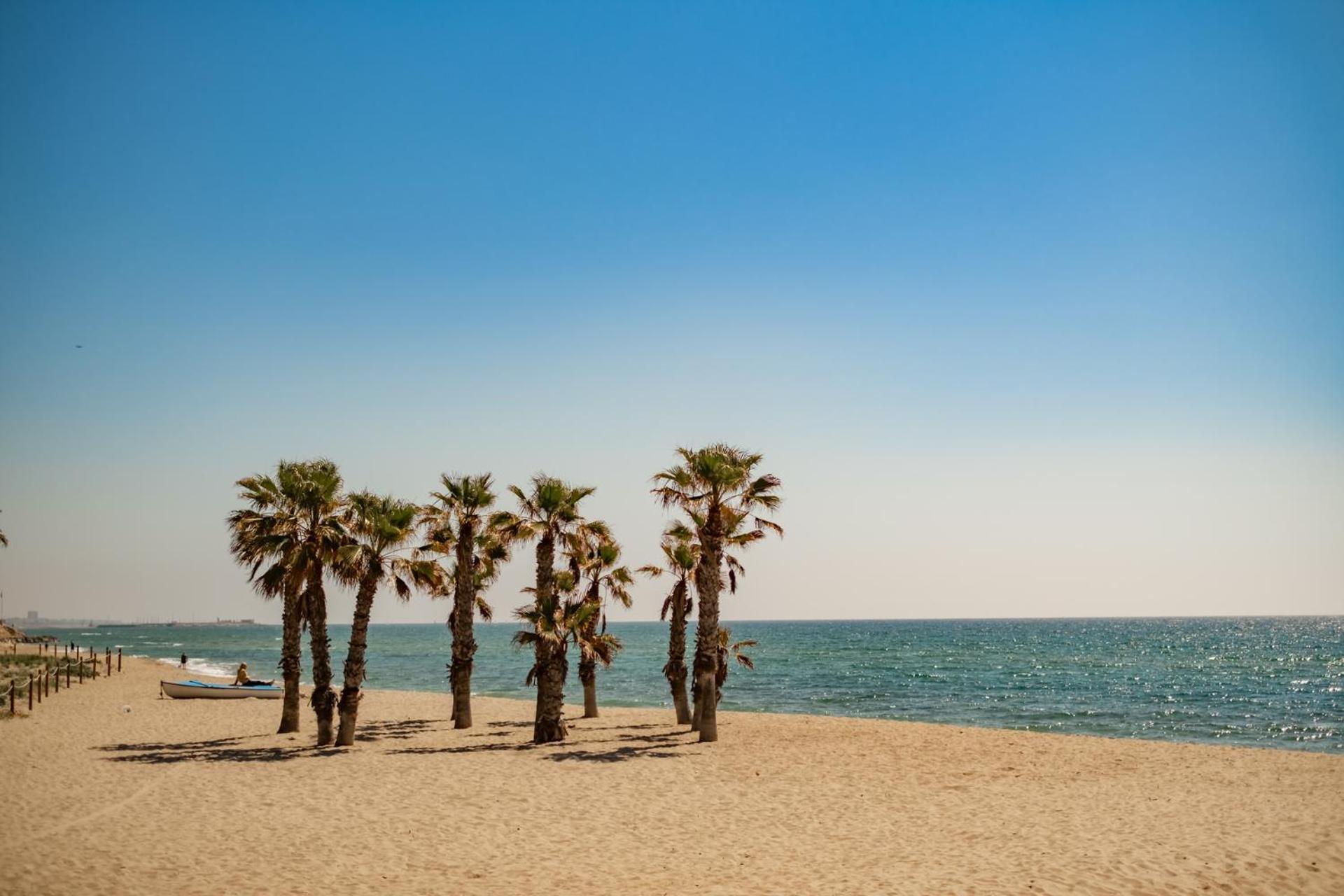 Encantador Apto En La Playa Coma-ruga Bagian luar foto